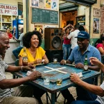 Los Primeros en todo jugando Dominó