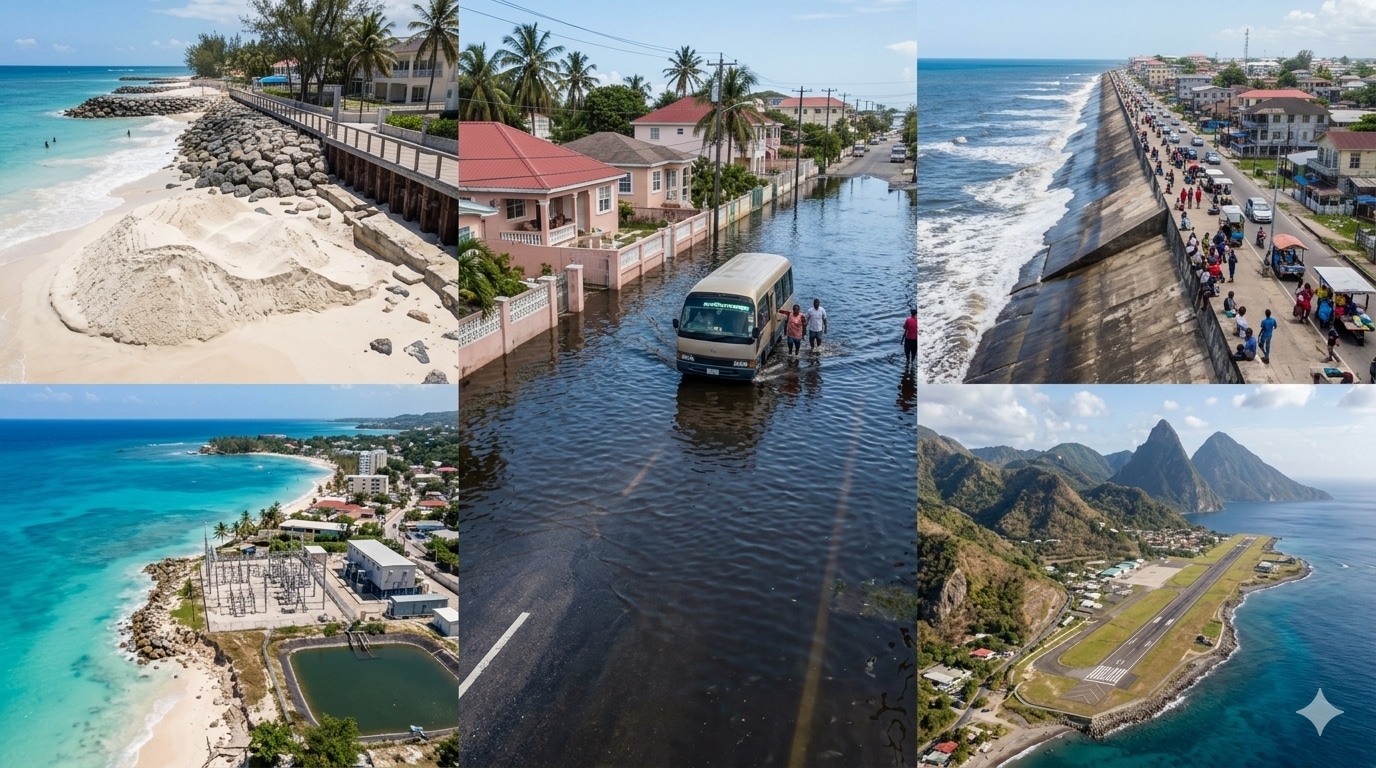 Medidas de protección costera frente al aumento del nivel del mar en el Caribe